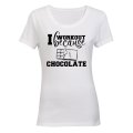 I Workout Because, Chocolate - Ladies - T-Shirt