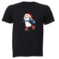 Ice Skating Penguin - Kids T-Shirt