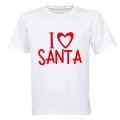 I Love Santa - Christmas - Adults - T-Shirt