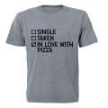 In Love With PIZZA - Valentine - Adults - T-Shirt