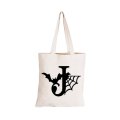 J - Halloween Spiderweb - Eco-Cotton Trick or Treat Bag