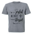 Joyful - Merry - Blessed - Adults - T-Shirt