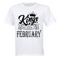 Kings Are Born in February - Kids T-Shirt