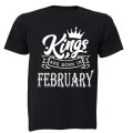 Kings Are Born in February - Adults - T-Shirt
