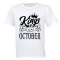 Kings Are Born in October - Adults - T-Shirt