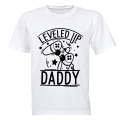 Leveled Up To Daddy - Gamer - Adults - T-Shirt