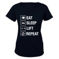Eat. Sleep. Lift. Repeat. - Ladies - T-Shirt