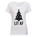 Lit Christmas Tree - Ladies - T-Shirt