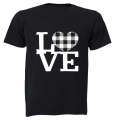 Love - Plaid Heart - Valentine - Adults - T-Shirt