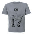 Love You - Giraffe - Valentine - Kids T-Shirt