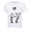 Love You - Giraffe - Valentine - Kids T-Shirt