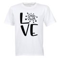 Love - Fireworks Design - Valentine - Adults - T-Shirt
