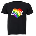 Love Heart, Pride - Adults - T-Shirt