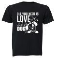 Love & A Dog - Kids T-Shirt