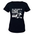 Love & A Dog - Ladies - T-Shirt