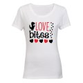 Love Bites - Dinosaur - Valentine Inspired - Ladies - T-Shirt