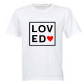 Loved - Square - Valentine - Adults - T-Shirt
