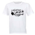 Merry Christmas - Santa Sleigh - Adults - T-Shirt