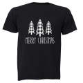 Merry Christmas - Trees - Adults - T-Shirt