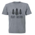 Merry Christmas - Trees - Adults - T-Shirt