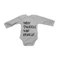 Milk. Snuggle. Nap. Repeat - Baby Grow