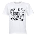 Milk and Cookies for Santa - Christmas - Kids T-Shirt