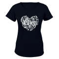Mom - Floral Heart - Ladies - T-Shirt
