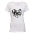 Mom - Floral Heart - Ladies - T-Shirt