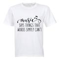 Music says things... - Kids T-Shirt