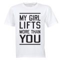My Girl Lifts More Than You - Adults - T-Shirt