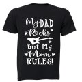 Dad Rocks, Mom Rules - Kids T-Shirt