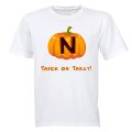 N - Halloween Pumpkin - Kids T-Shirt
