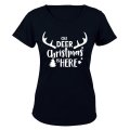 Oh Deer, Christmas is Here - Ladies - T-Shirt