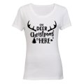 Oh Deer, Christmas is Here - Ladies - T-Shirt