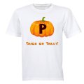 P - Halloween Pumpkin - Kids T-Shirt
