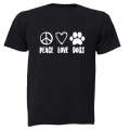 Peace. Love. Dogs - Adults - T-Shirt