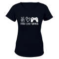 Peace. Love. Gaming - Ladies - T-Shirt