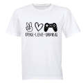 Peace. Love. Gaming - Adults - T-Shirt