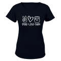 Peace. Love. Gym - Ladies - T-Shirt