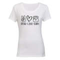Peace. Love. Gym - Ladies - T-Shirt