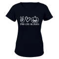 Peace. Love. Halloween - Ladies - T-Shirt