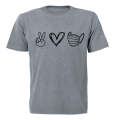 Peace. Love. Mask - Kids T-Shirt