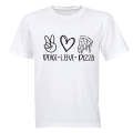 Peace. Love. Pizza - Adults - T-Shirt