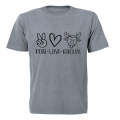 Peace. Love. Rudolph - Christmas - Adults - T-Shirt