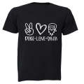 Peace. Love. Santa - Christmas - Adults - T-Shirt