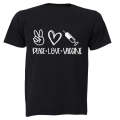 Peace. Love. Vaccine - Adults - T-Shirt