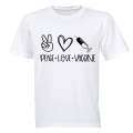 Peace. Love. Vaccine - Adults - T-Shirt