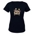 Peeking Owl- Stars - Ladies - T-Shirt