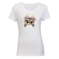 Peeking Owl- Stars - Ladies - T-Shirt