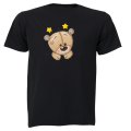 Peeking Teddy - Stars - Kids T-Shirt